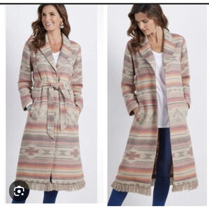 Soft Surroundings Ranch House Blanket Coat Luna Duster Women’s Size XL